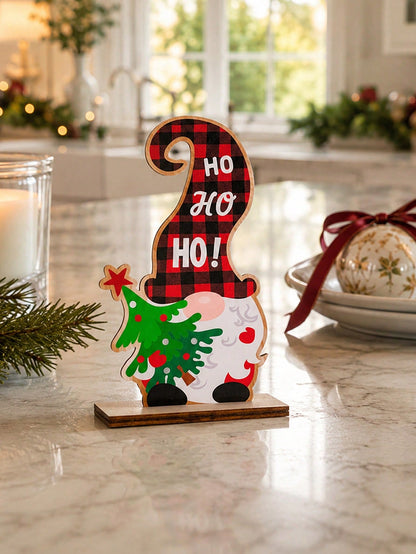 gnome Christmas tree tabletop sign - photo 4