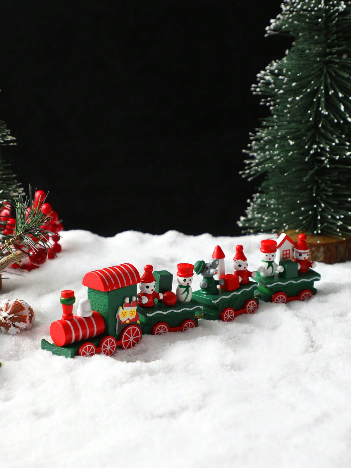 Christmas train elf snowman decor - photo 5
