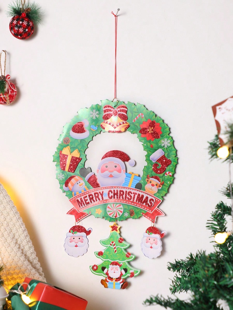 Santa wreath door hanger - photo 4