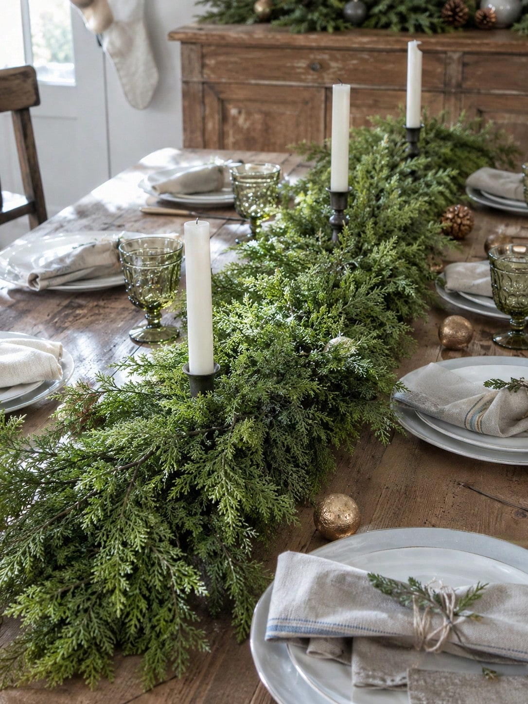 artificial cypress Christmas garland - photo 5