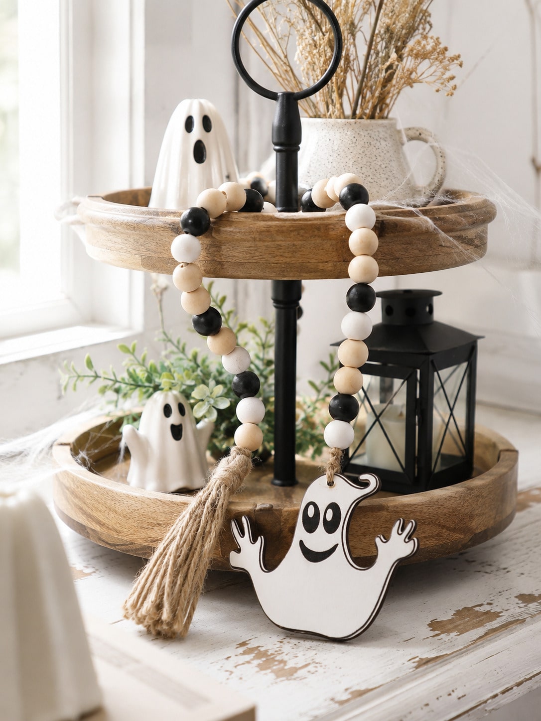 white ghost beaded garland - photo 4