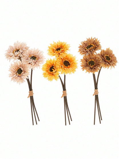 rustic artificial sunflower bunch - photo 4