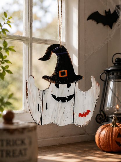 witch hat ghost hanging sign - photo 5