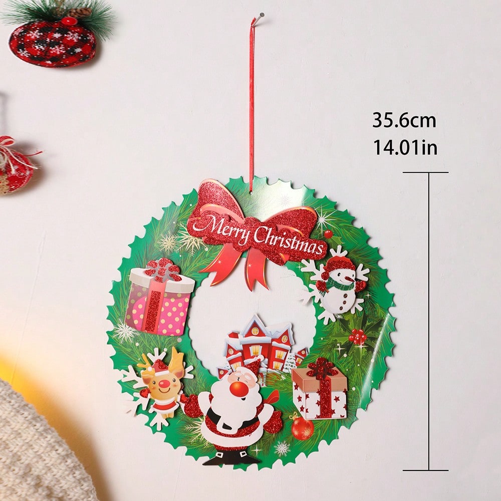 Merry Christmas wreath hanging sign - photo 5