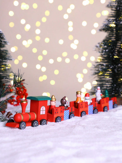 long Christmas train tabletop decor - photo 4