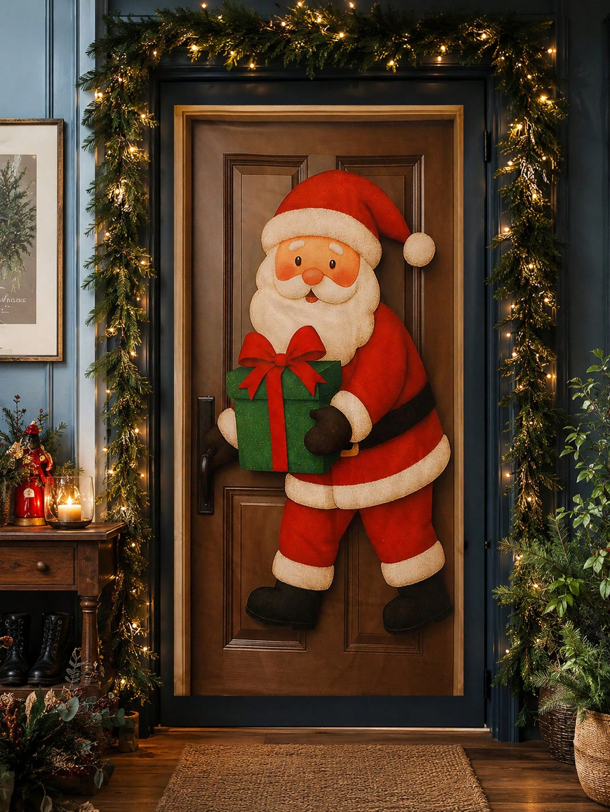 Santa Claus Christmas door banner - photo 5