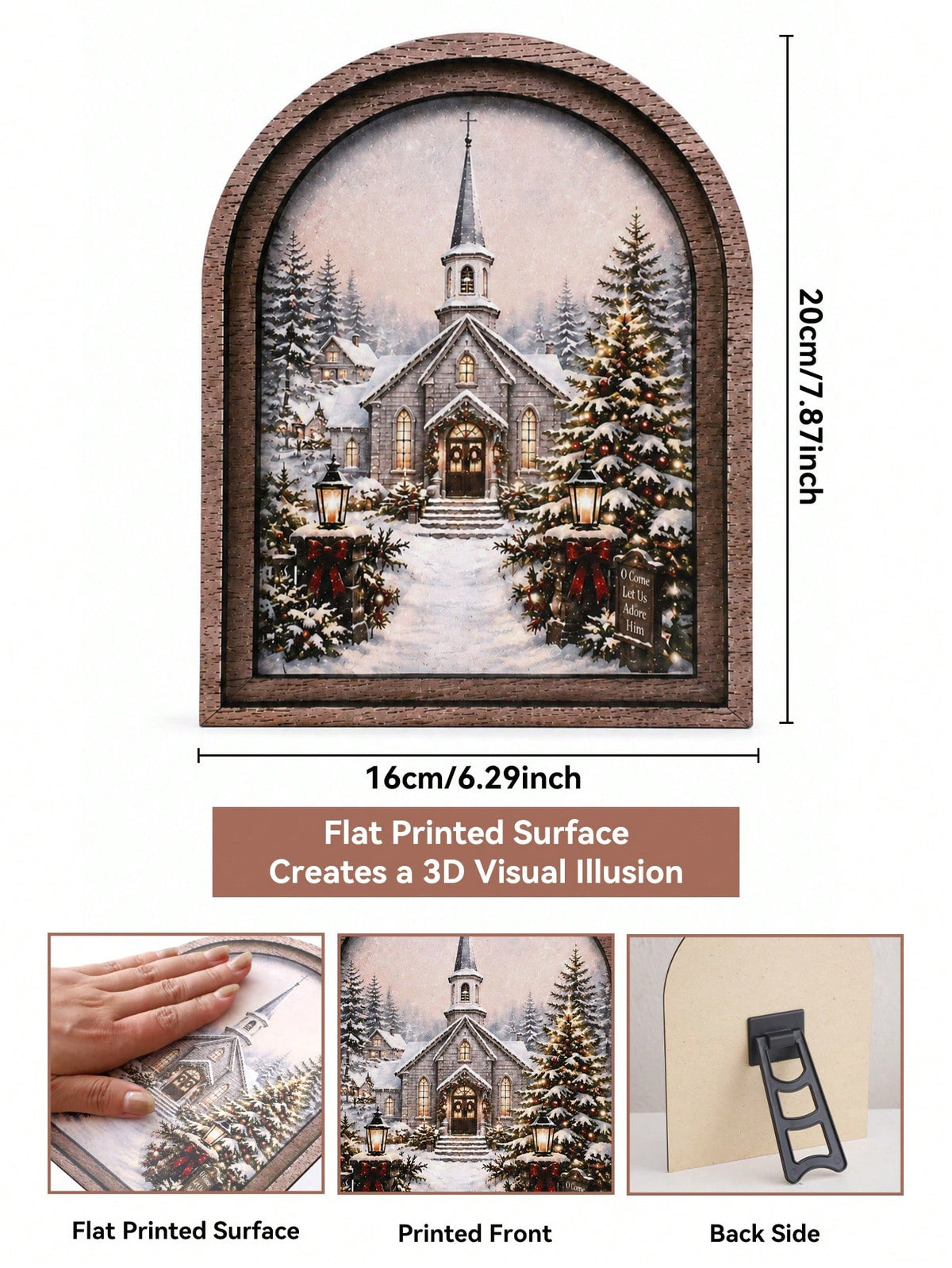 snowy church winter arch sign - photo 5