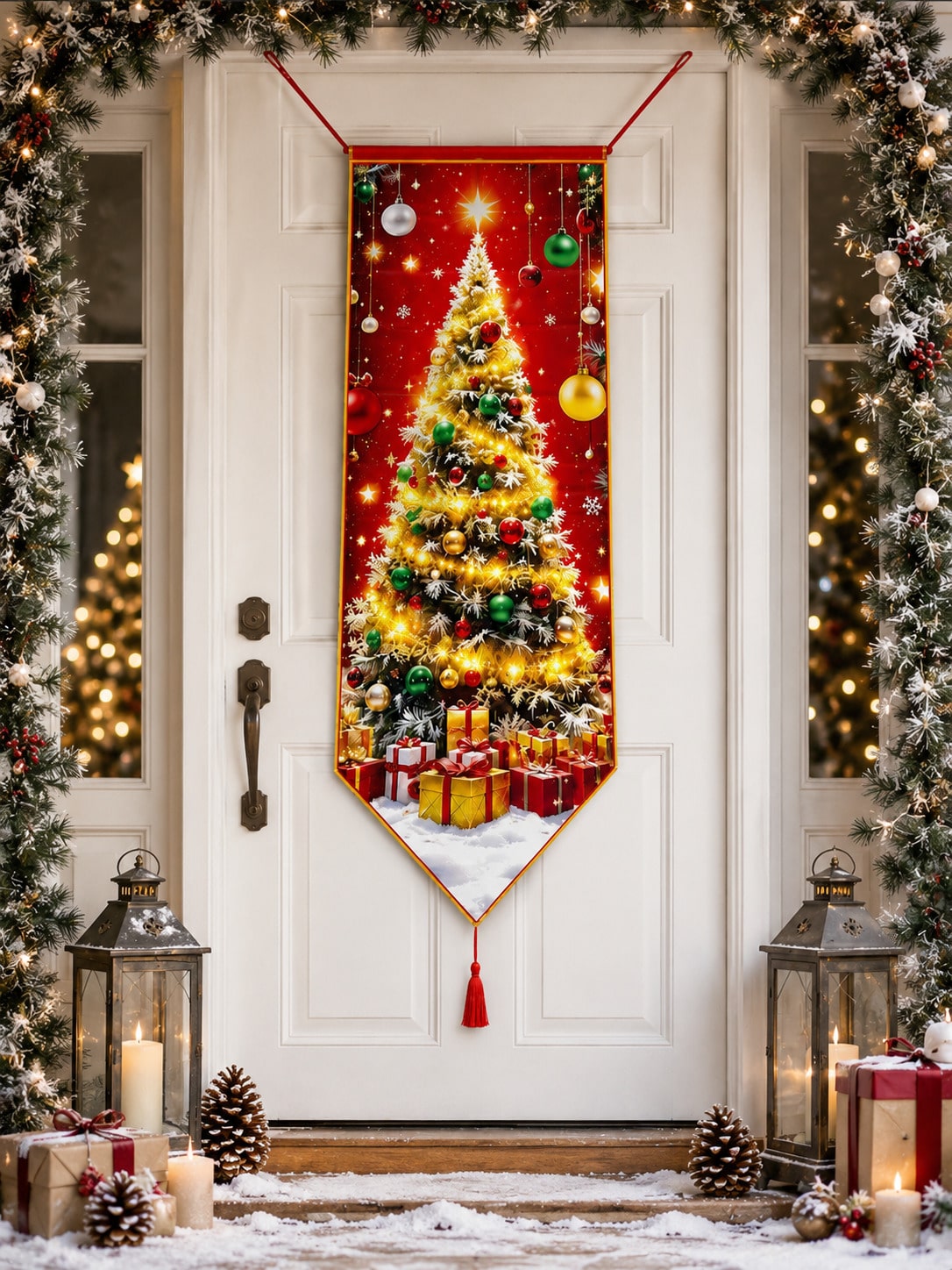 Christmas tree print door banner - photo 5