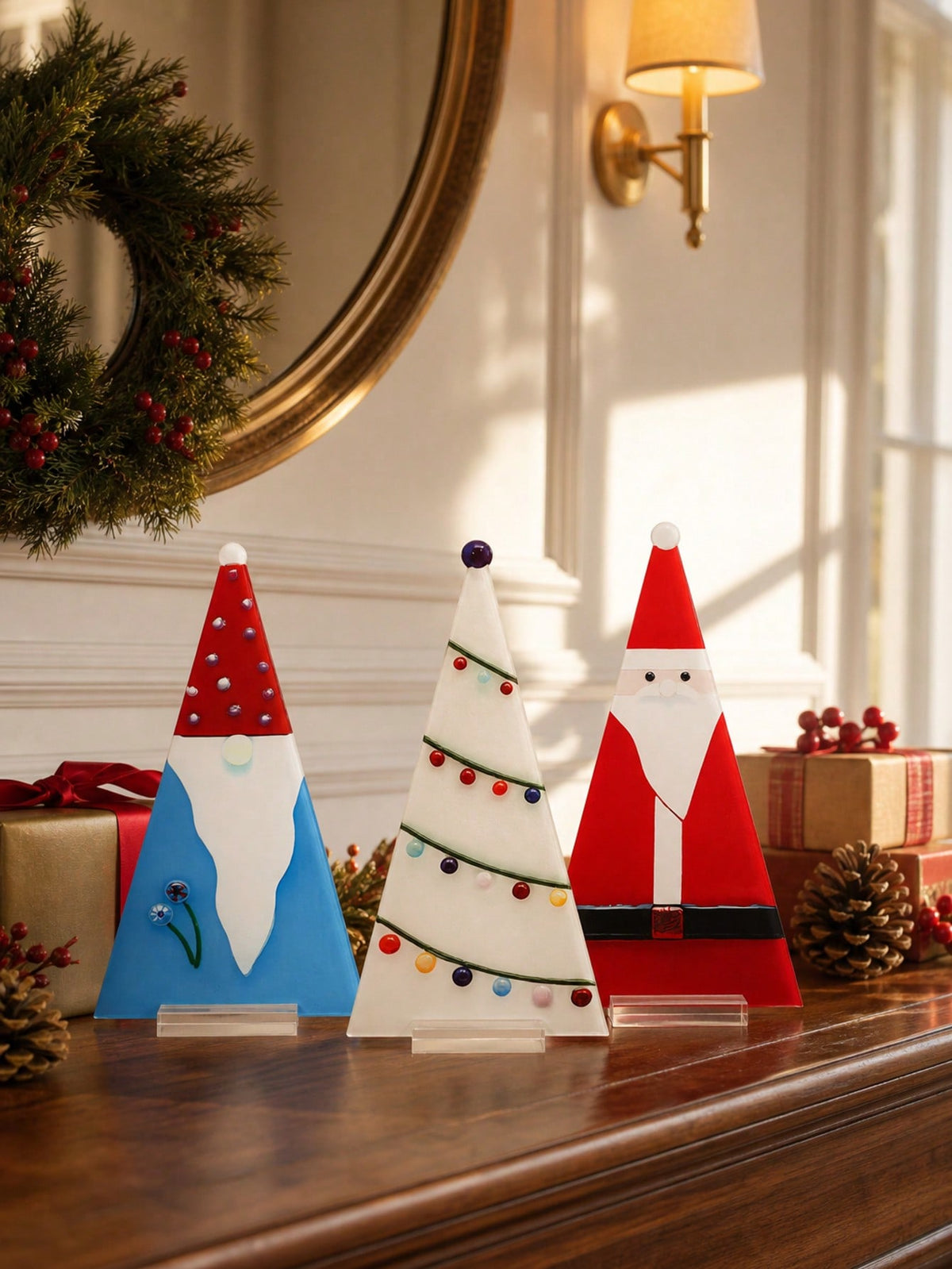 stained glass look Santa tabletop - photo 5