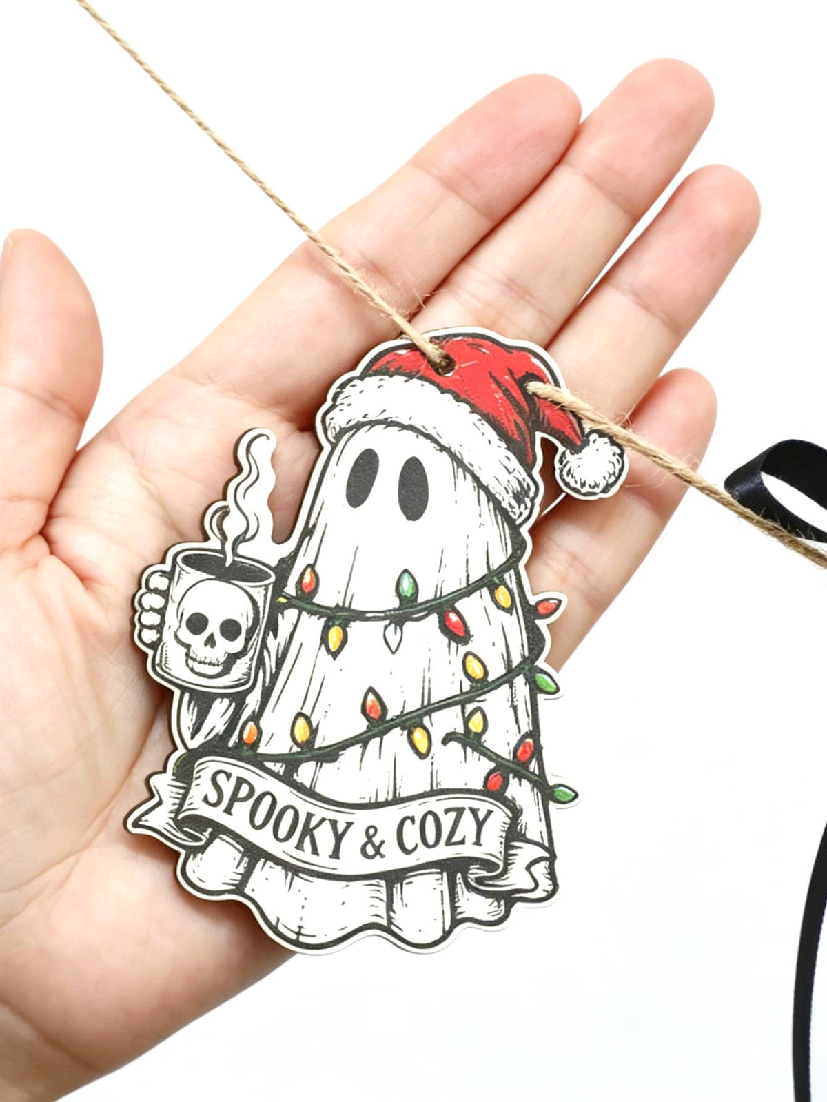 creepy Christmas skull ghost garland - photo 4