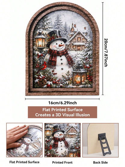 snowman winter arch tabletop sign - photo 5