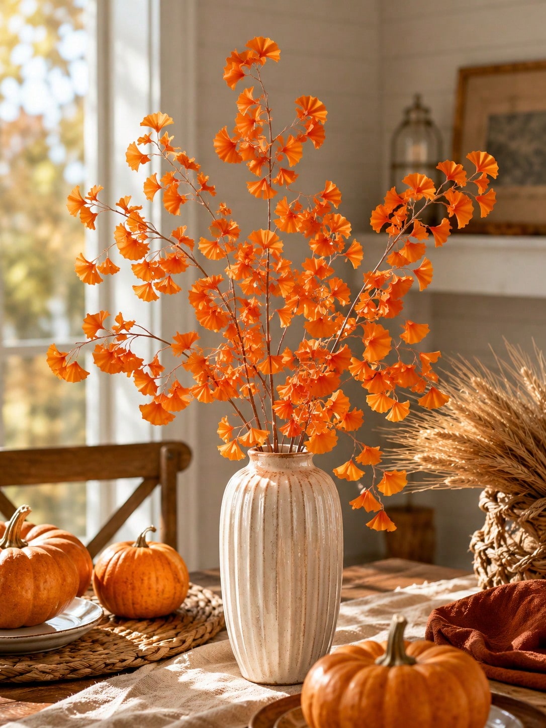 orange leaf artificial branch - photo 5