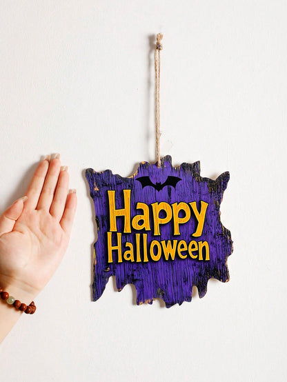 Happy Halloween bat hanging sign - photo 5