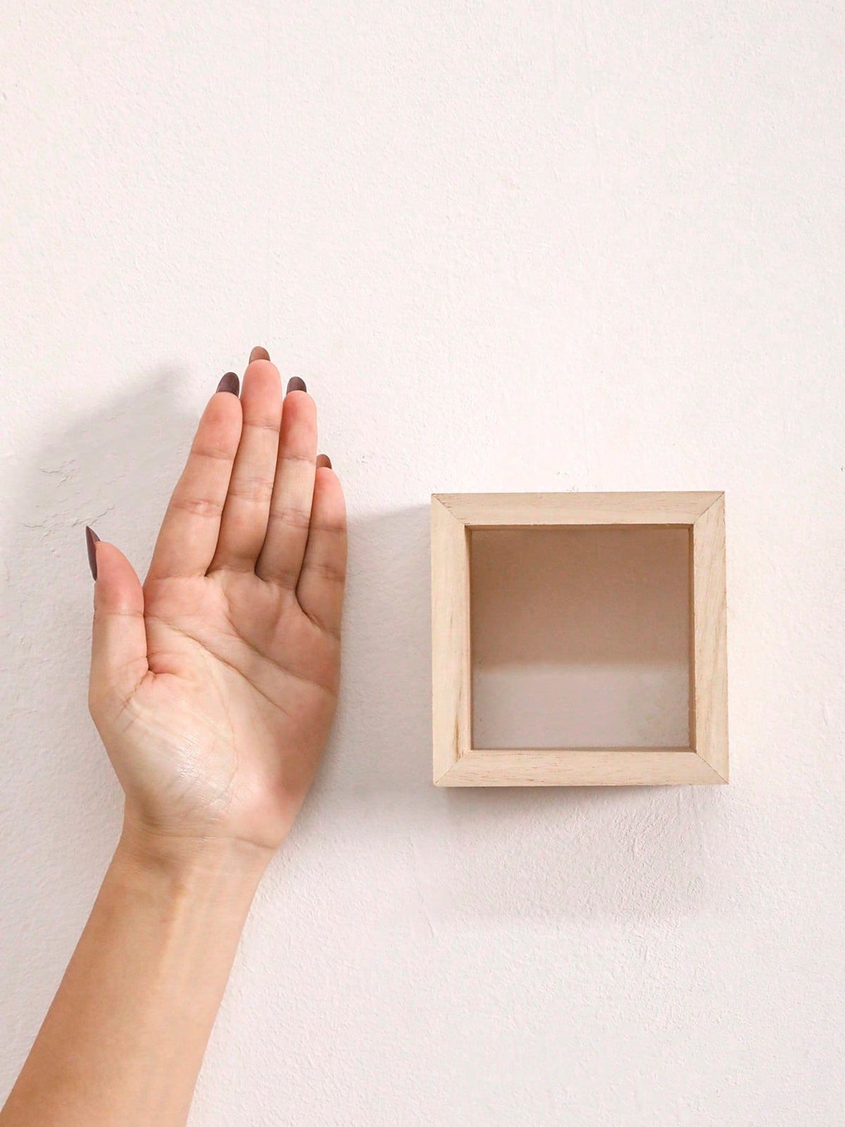 square wood shadow box shelf - photo 4