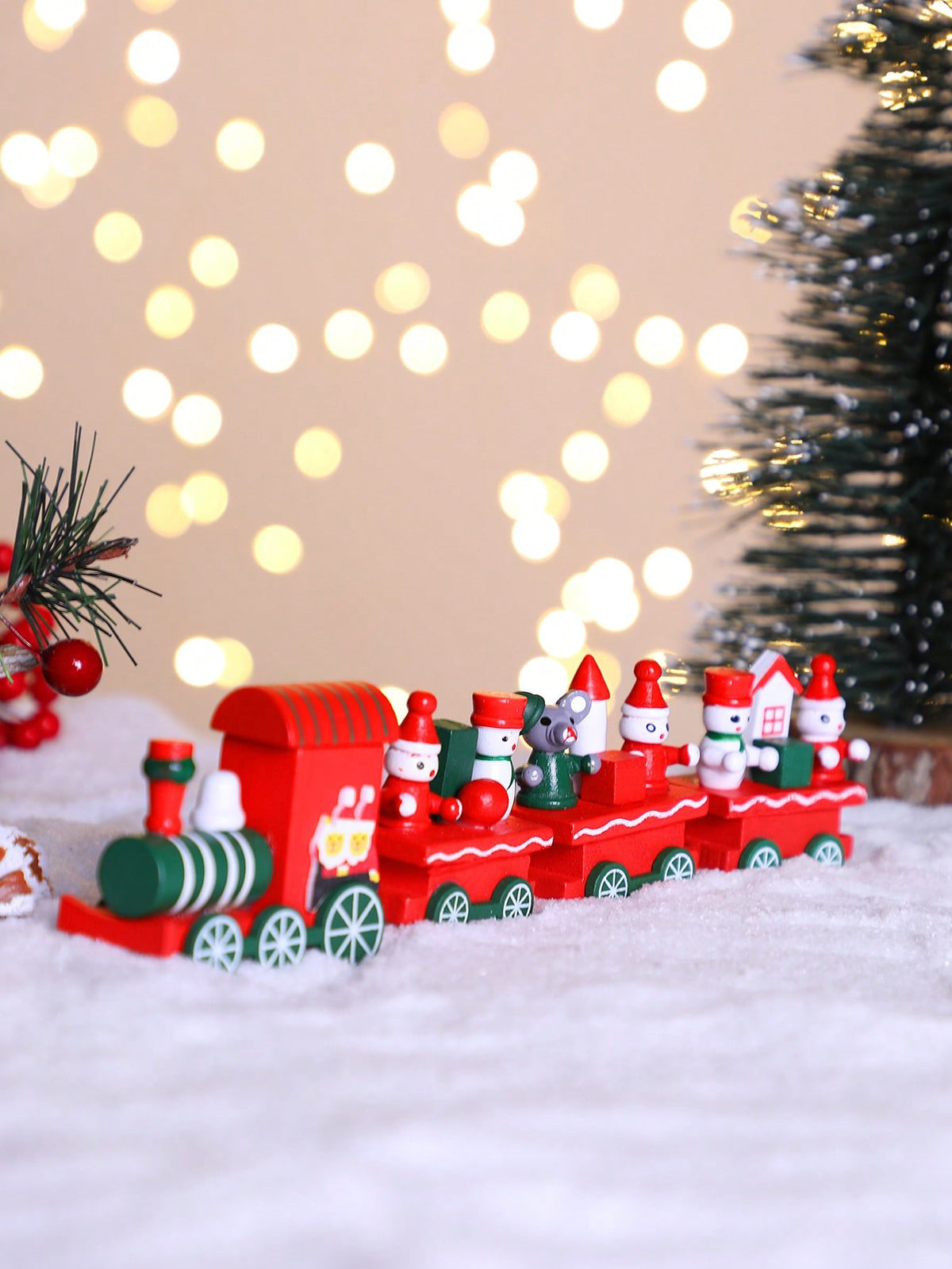 Christmas train snowman elf mouse - photo 5