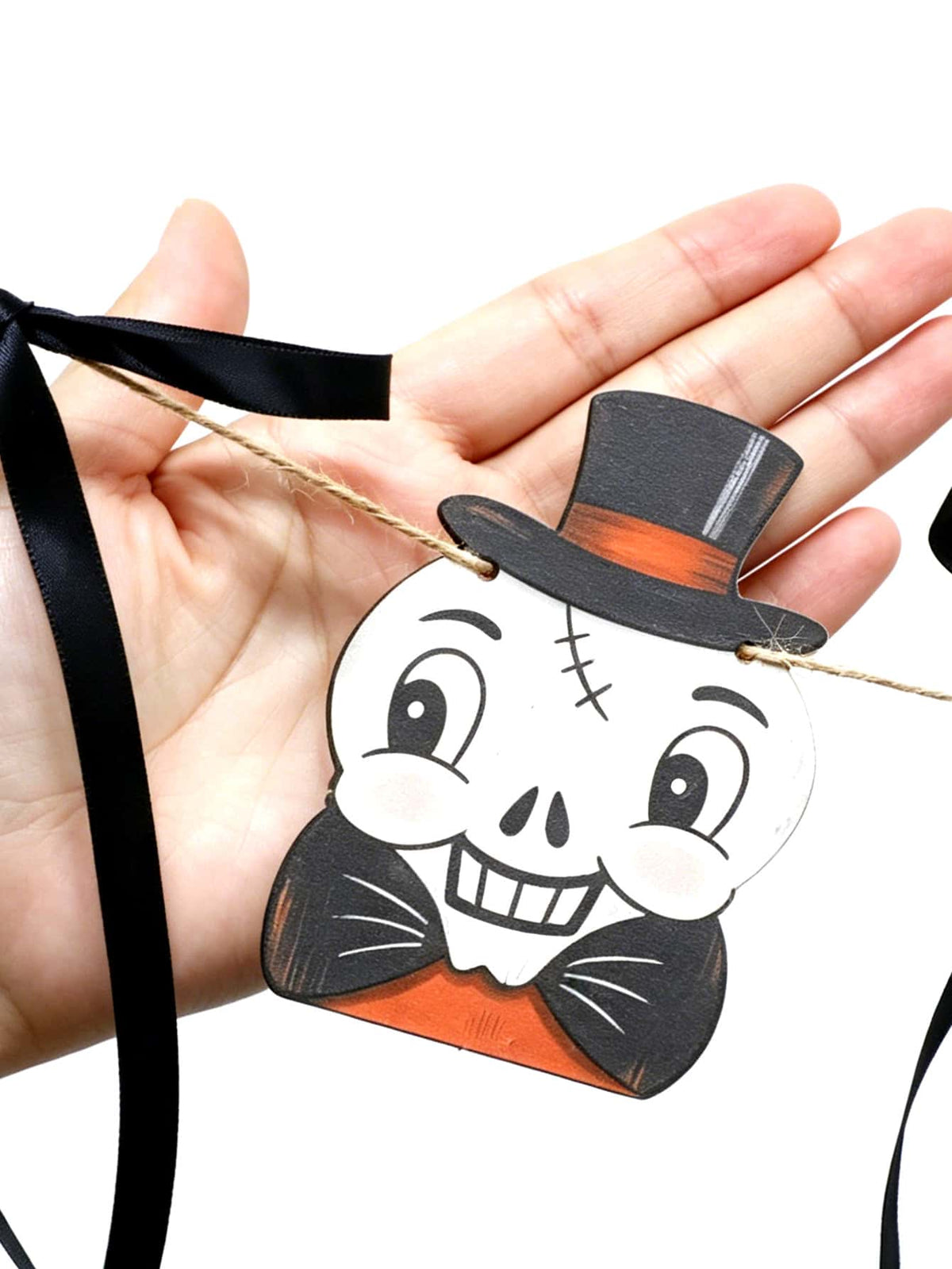 pumpkin owl black cat Halloween garland - photo 5