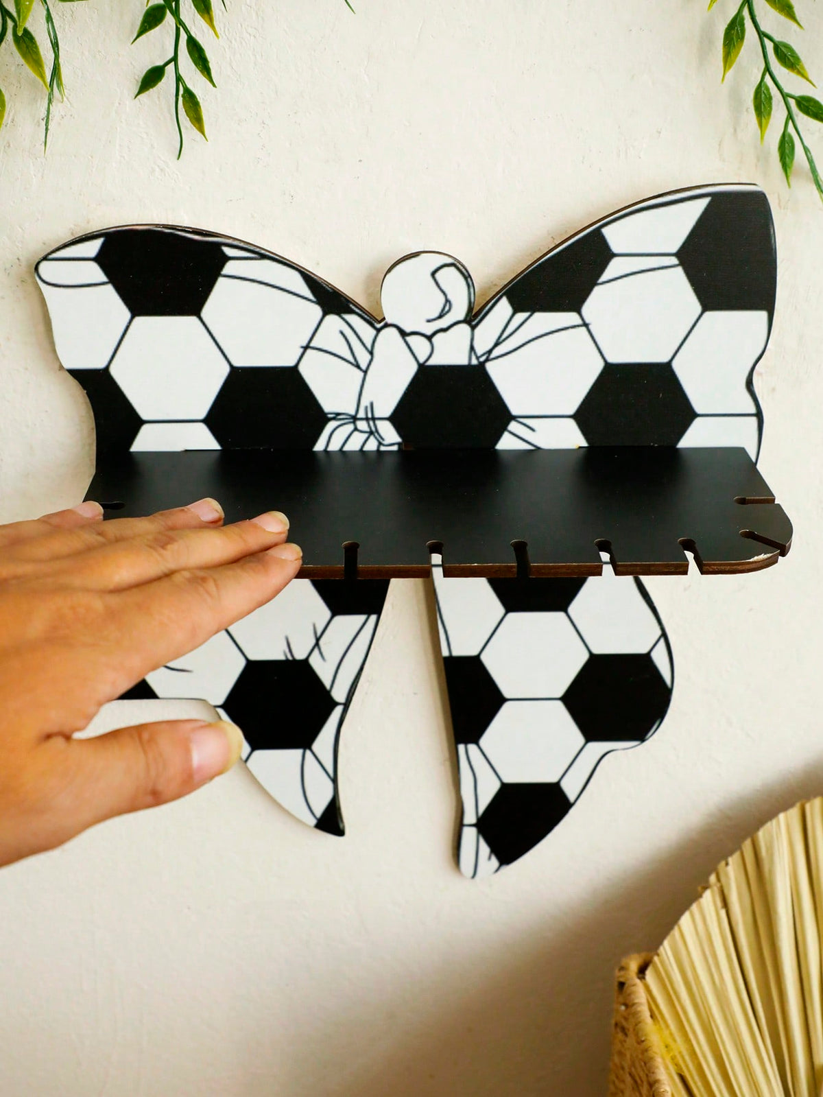 soccer ball bow wall shelf - photo 5