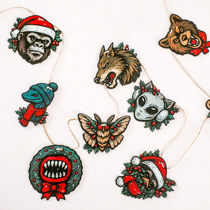 werewolf monster Christmas garland - photo 4