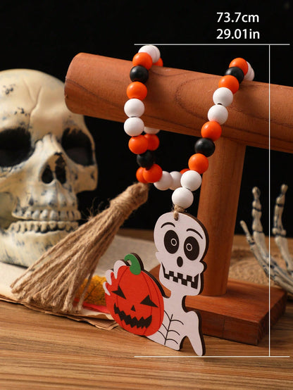 skeleton pumpkin beaded garland - photo 5