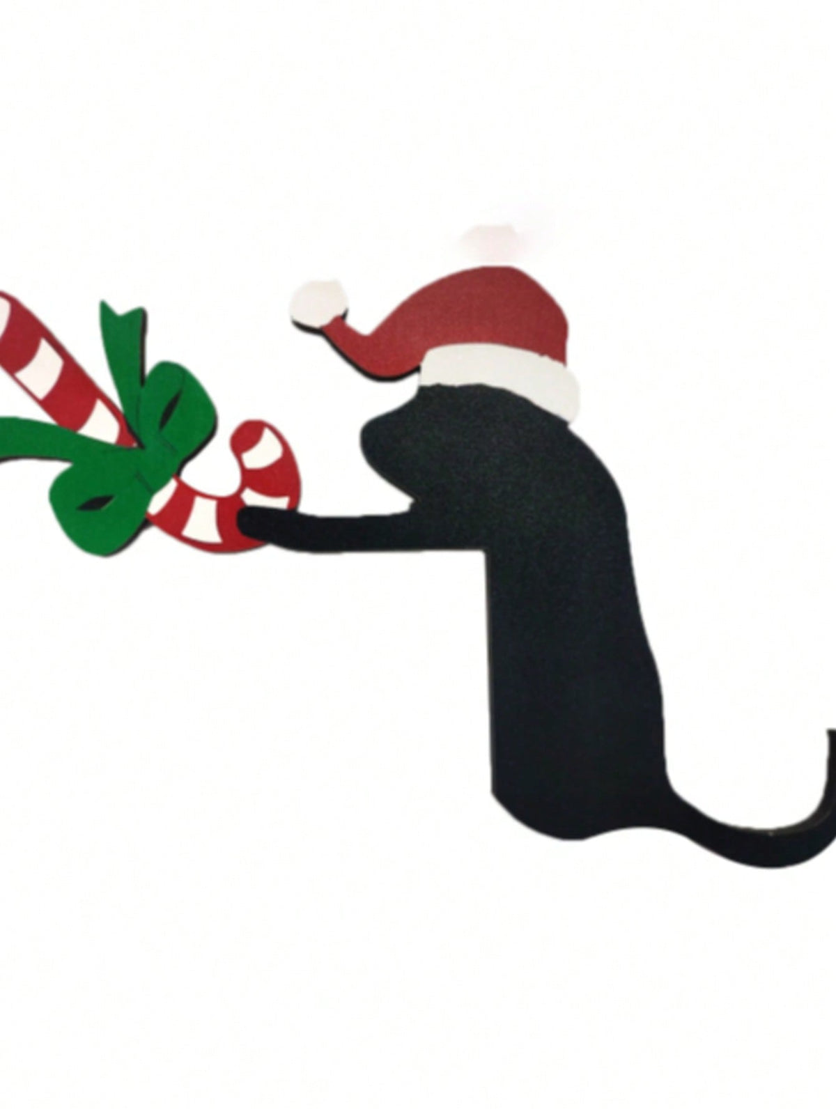 black cat candy cane door corner - photo 5
