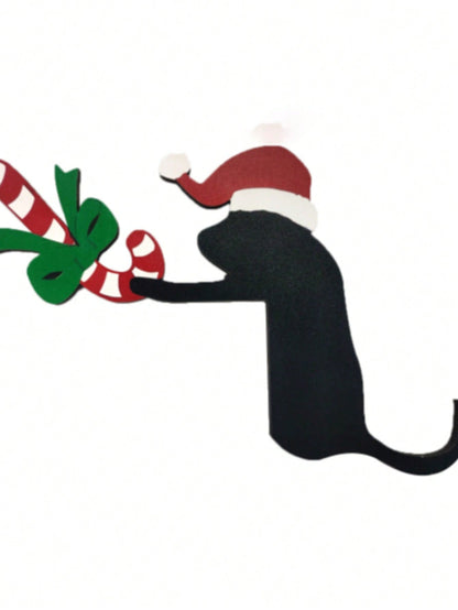 black cat candy cane door corner - photo 5