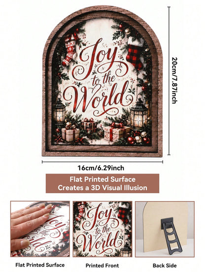 joy to the world arch tabletop sign - photo 5