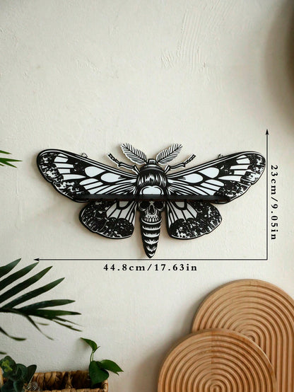 death's head moth wall shelf - Gray & White