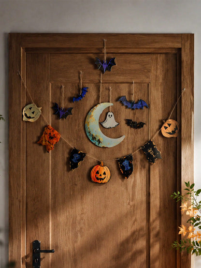 ghost pumpkin moon Halloween banner - photo 4