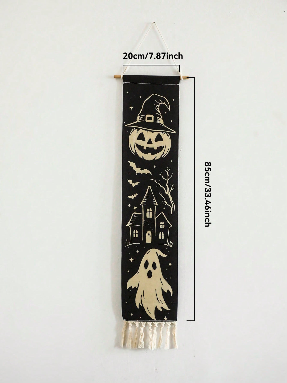 Vintage Halloween tassel wall hanging single banner with 20 x 85 cm size