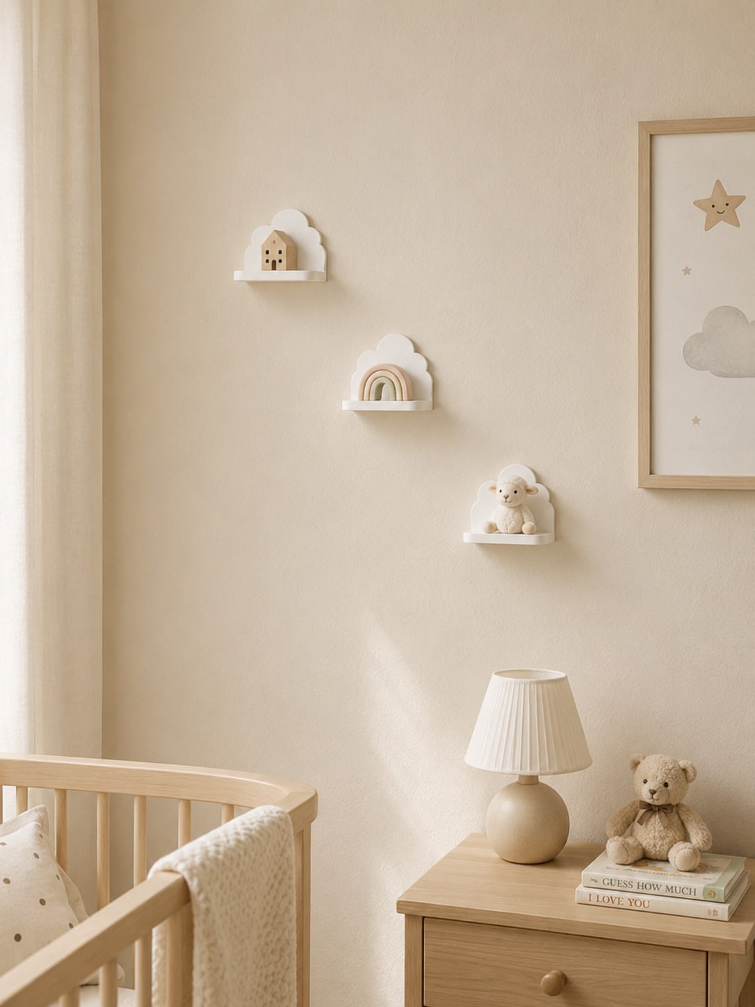 white cloud floating wall shelf - photo 5