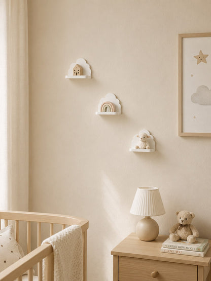 white cloud floating wall shelf - photo 5