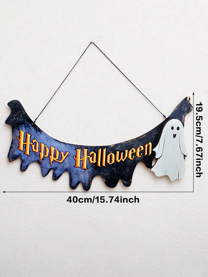Happy Halloween moon banner ghost set - photo 6