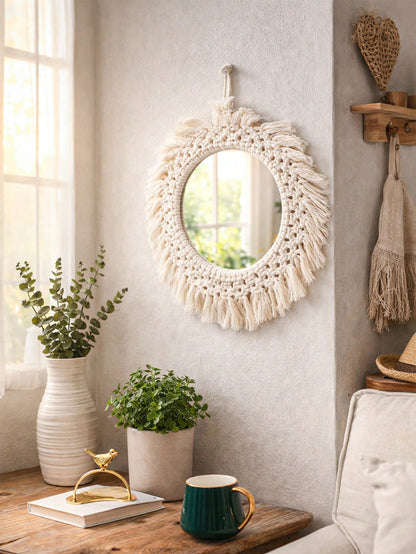 boho macrame round wall decor - photo 5
