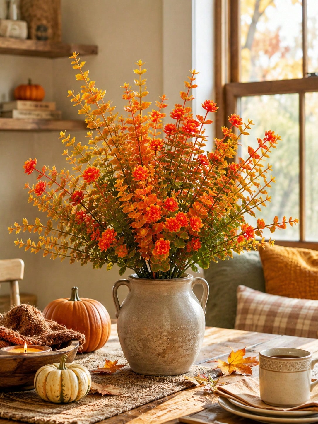 fall artificial flower bush - photo 5