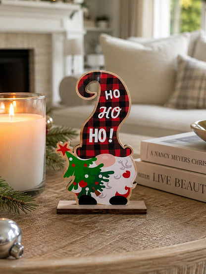 gnome Christmas tree tabletop sign - photo 5