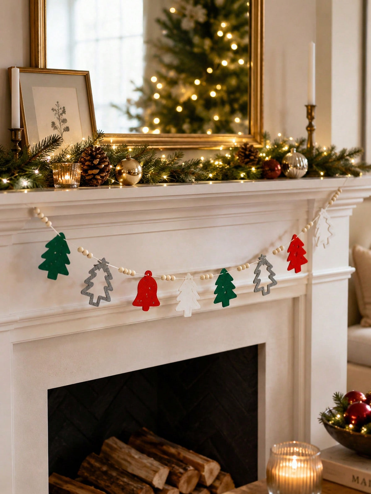 felt Christmas tree garland - photo 5