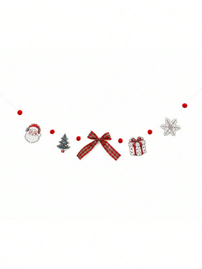 Santa Christmas tree garland bows - photo 6