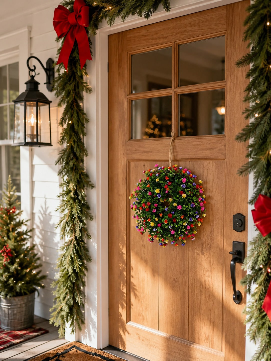 mini berry blossom Christmas wreath - photo 5