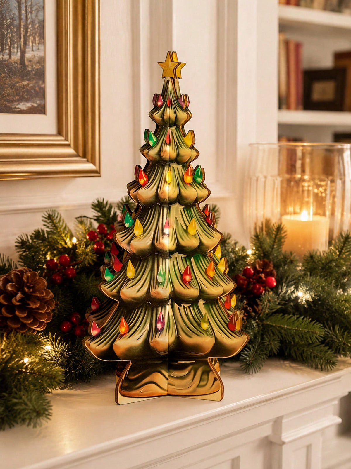 vintage ceramic look Christmas tree - photo 6
