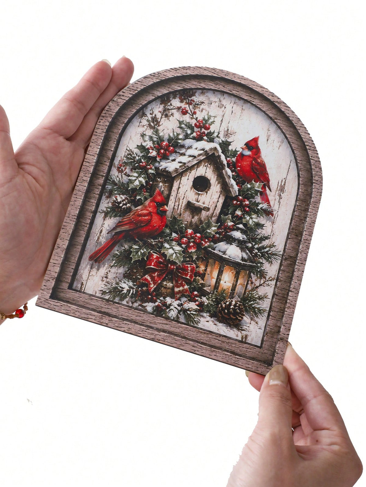 cardinal birdhouse winter arch sign - photo 6