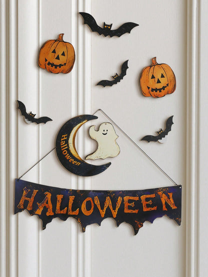 Happy Halloween banner pumpkin bat set - photo 5