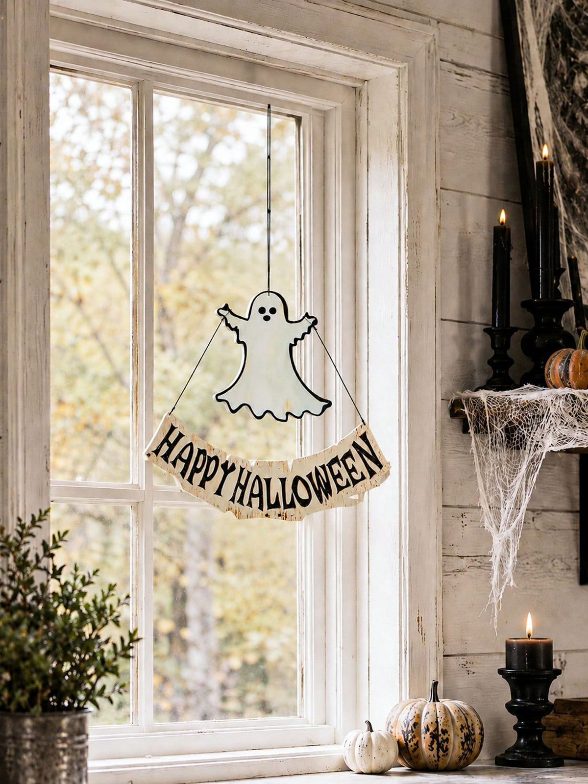 ghost Happy Halloween door sign - photo 5