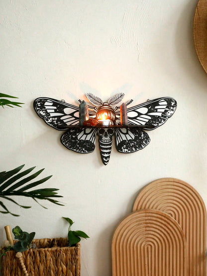 death's head moth wall shelf - Gray & White photo 5