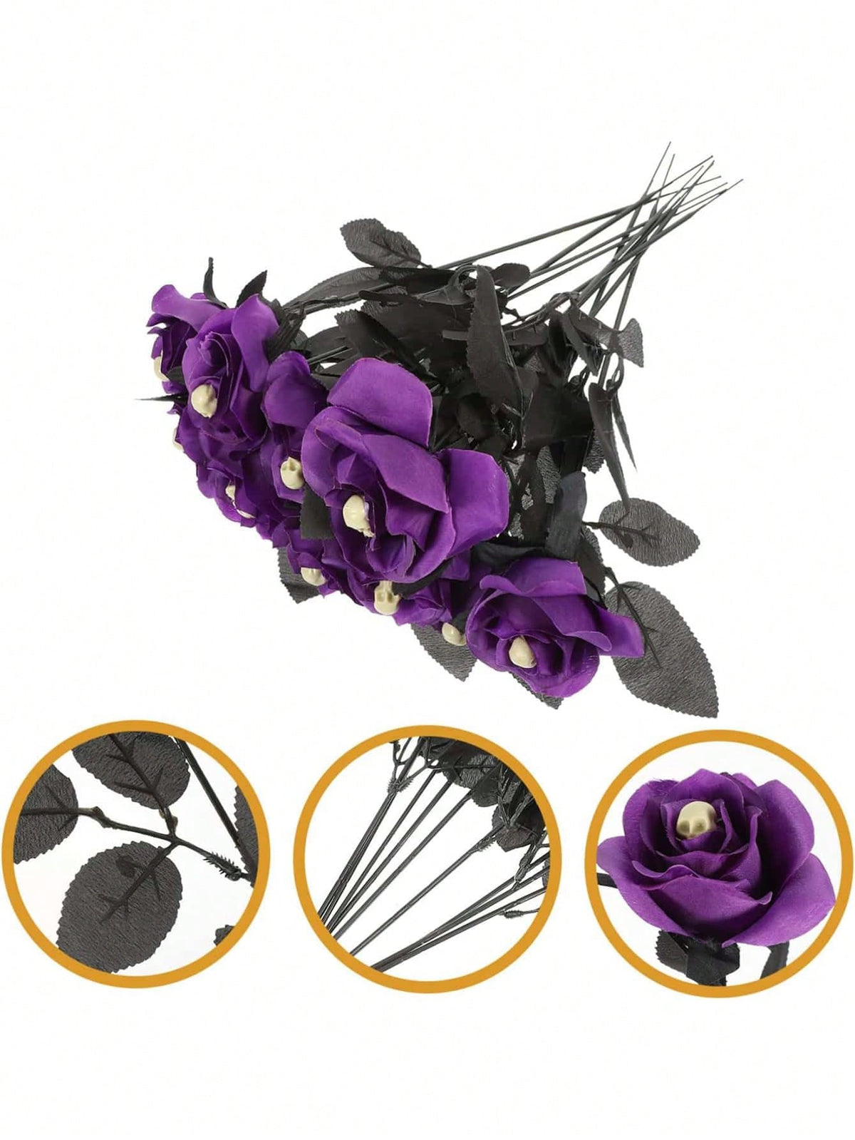 purple skull rose artificial flowers - photo 5