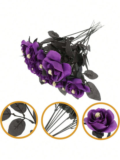 purple skull rose artificial flowers - photo 5