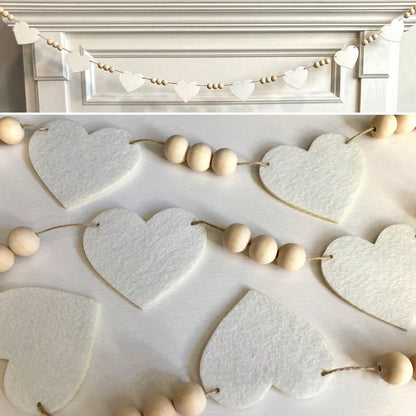 white felt heart garland - photo 6