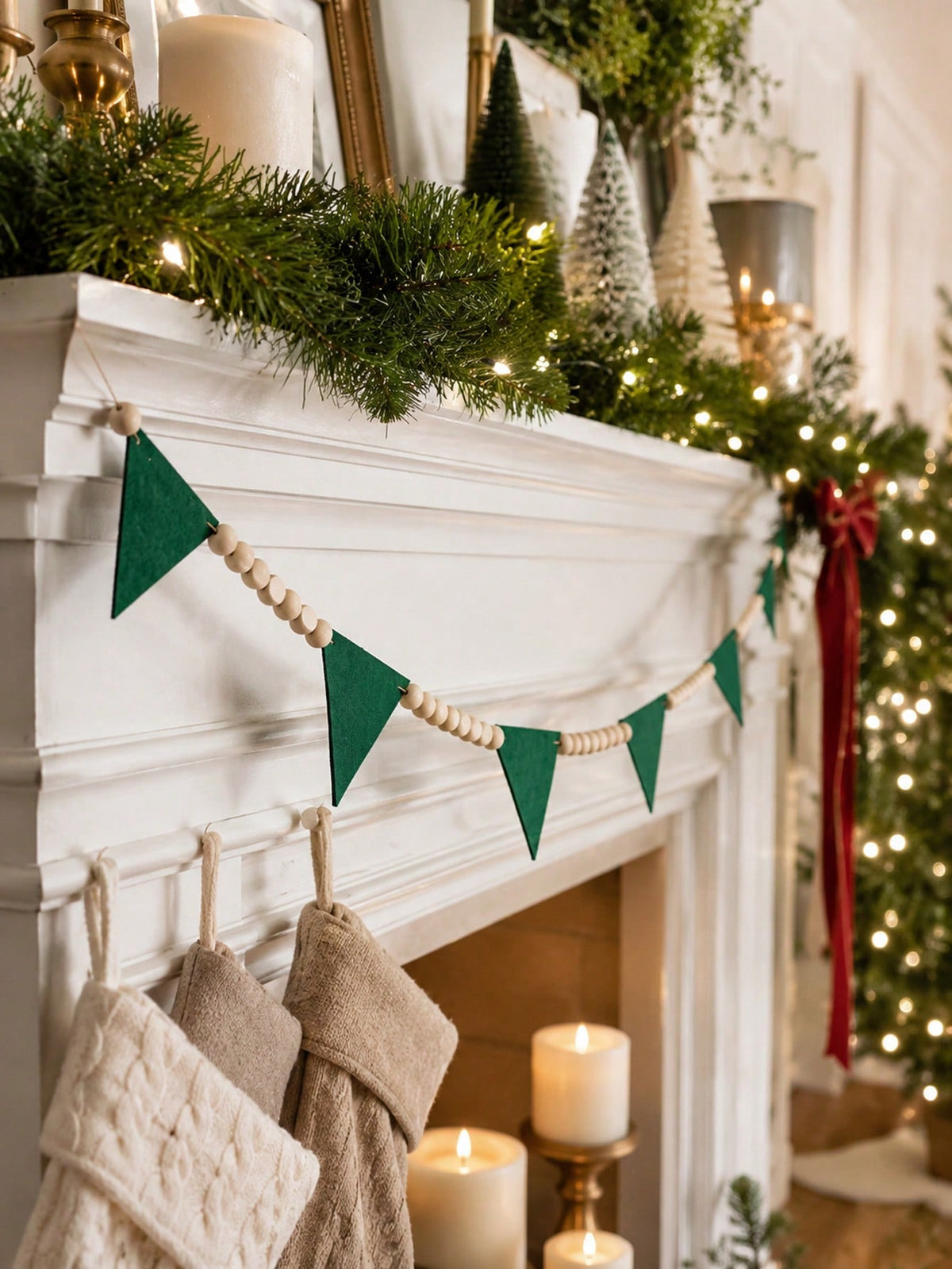 green felt pennant garland - photo 6
