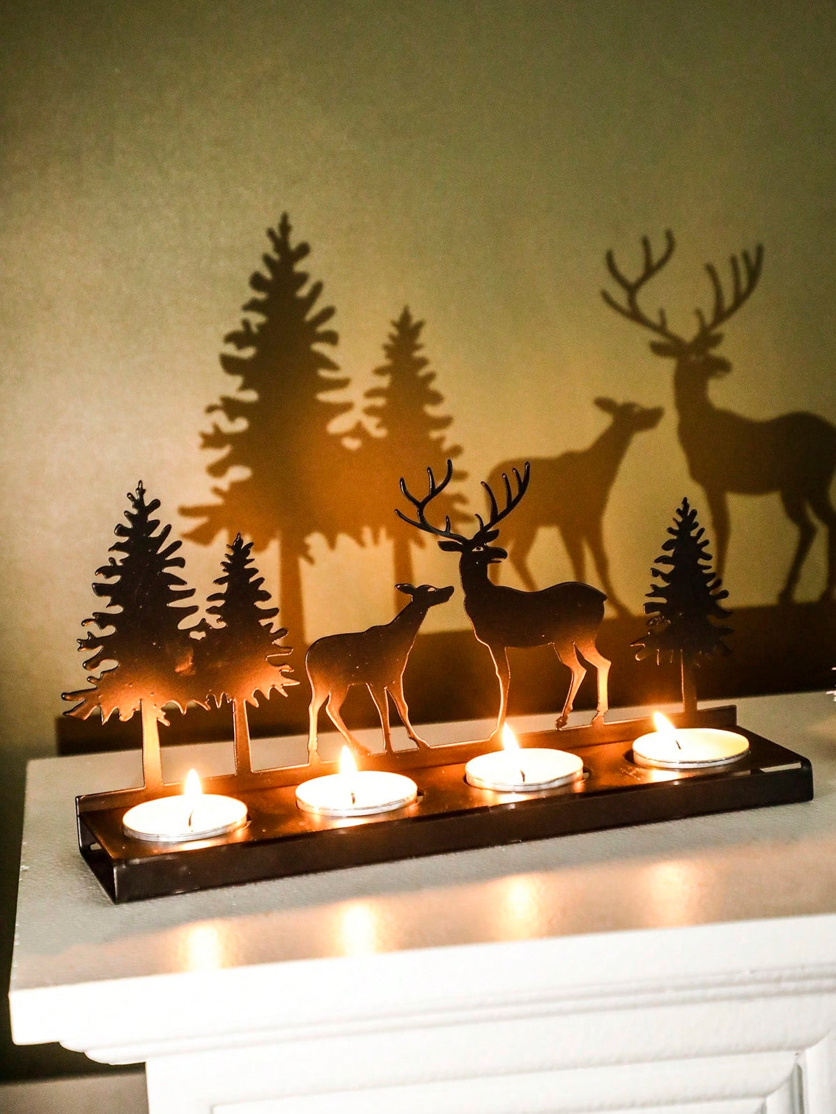 deer silhouette tea light holder - photo 6