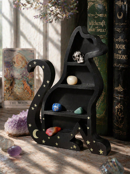 black cat crystal display shelf - photo 5