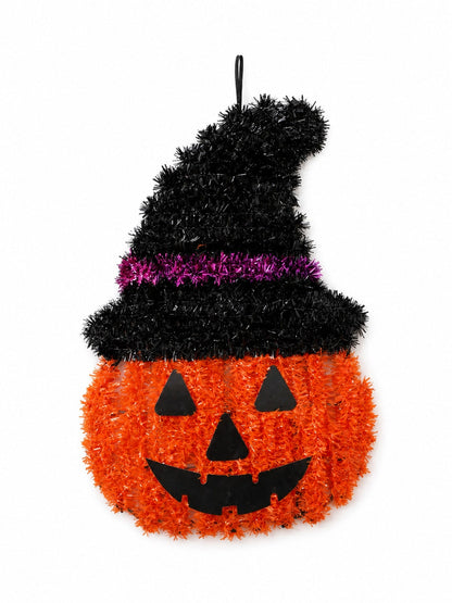 witch hat pumpkin tinsel door hanger - photo 5